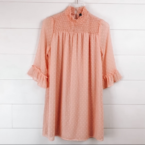 Nordstrom Dresses & Skirts - nordstrom blush swiss dot mini dress